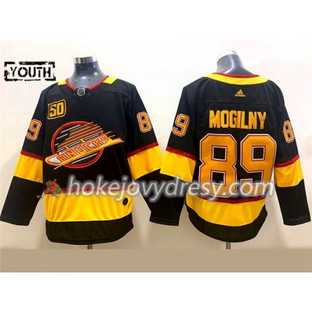 Dětské Hokejový Dres Vancouver Canucks Alexander Mogilny 89 Flying Skate 50th Anniversary Adidas 2019-2020 Černá Authentic